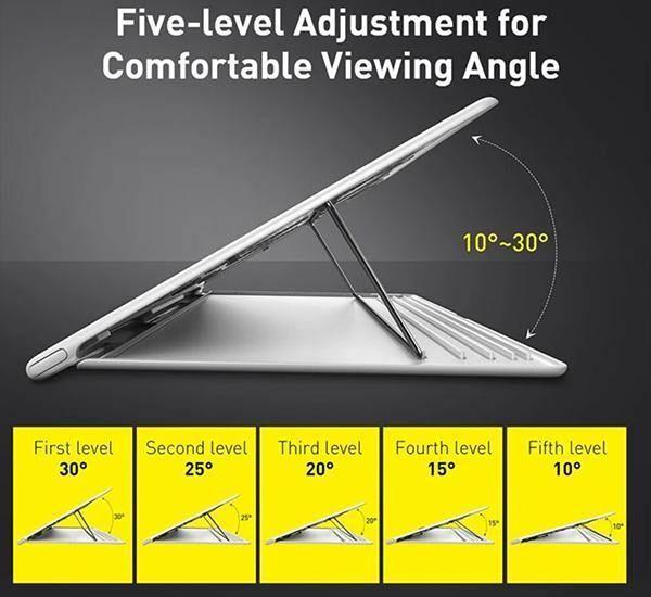 Soporte Stand Para Notebook o Macbook 5 Niveles Hasta 15 Baseus-4