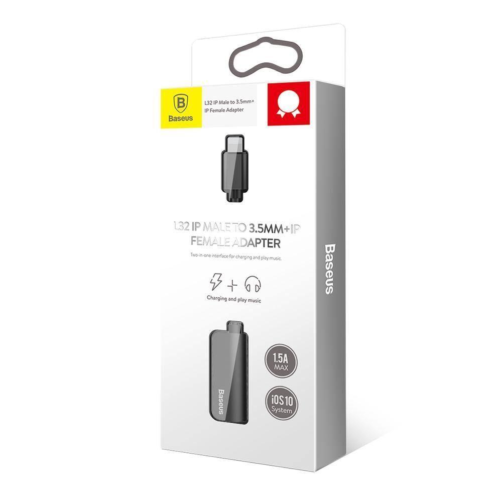 Adaptador Lightning Hembra Auxiliar 3.5mm y Carga L32 Lightning NO MFI Baseus-8