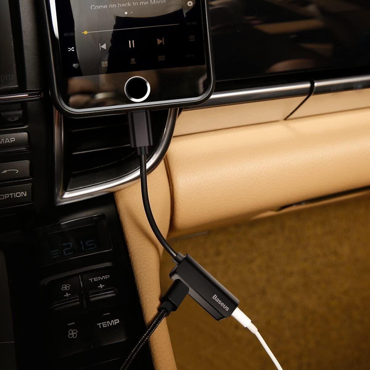 Adaptador Lightning Hembra Auxiliar 3.5mm y Carga L32 Lightning NO MFI Baseus-7