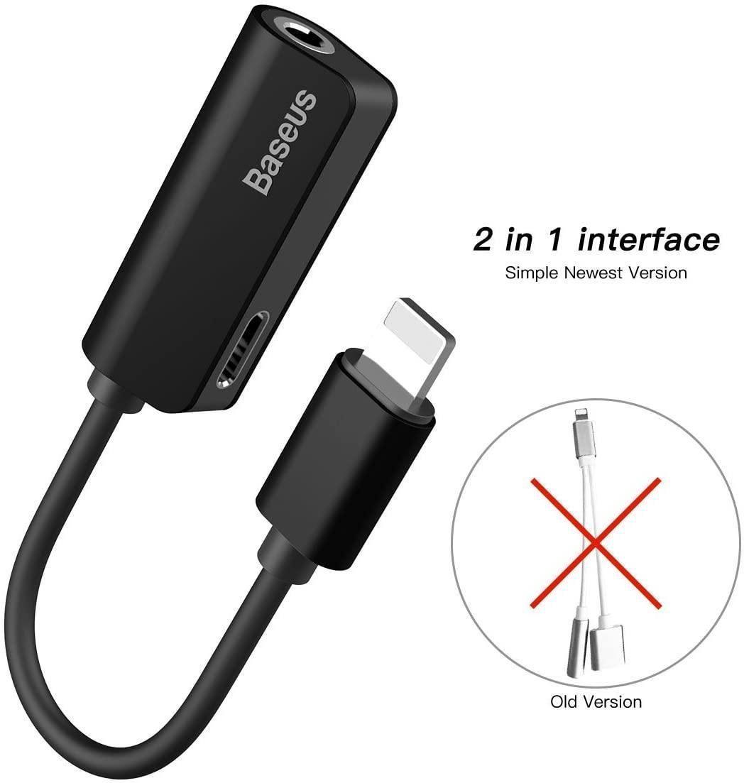 Adaptador Lightning Hembra Auxiliar 3.5mm y Carga L32 Lightning NO MFI Baseus-4