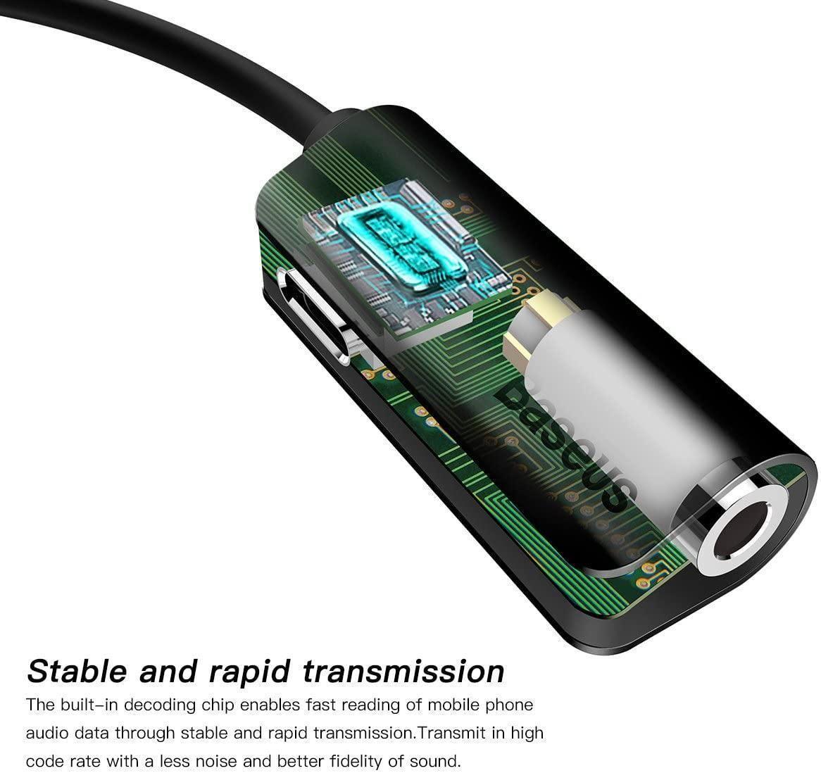 Adaptador Lightning Hembra Auxiliar 3.5mm y Carga L32 Lightning NO MFI Baseus-2