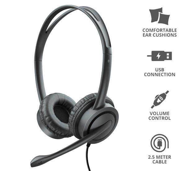 Audífonos Con Cable USB Headset Mauro Trust-1