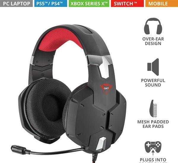 Audífono Gamer GXT322 Carus Trust-3