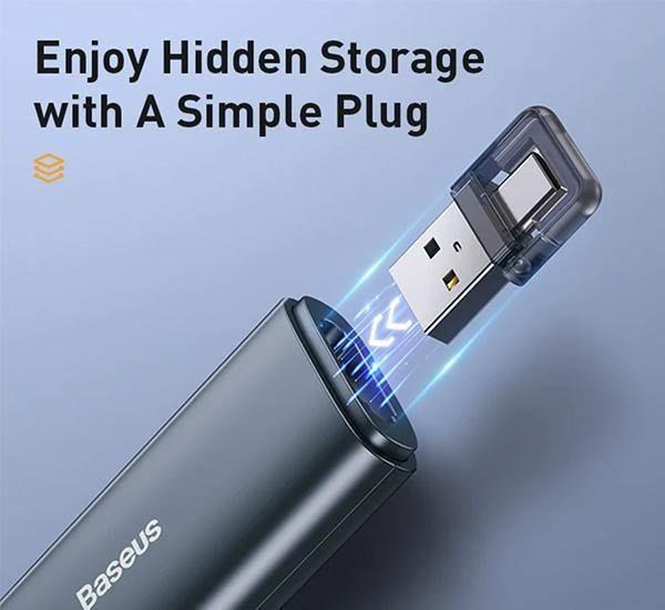 Puntero Laser Inalambrico Power Point Presentador USB + Tipo C Baseus-4