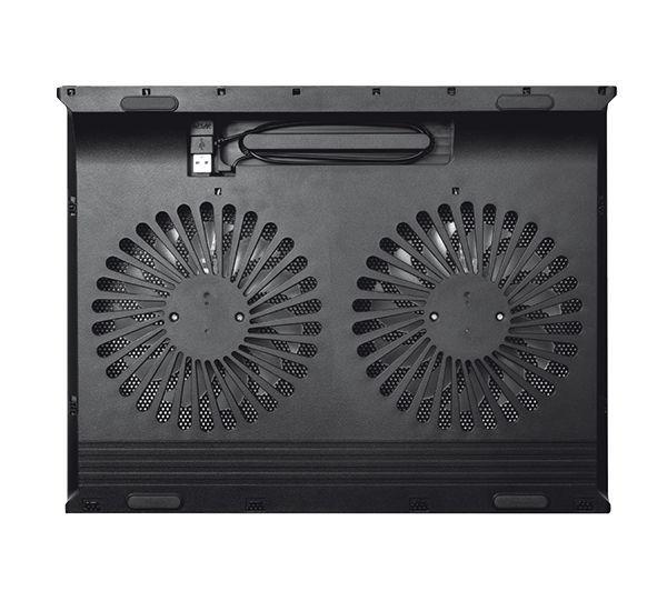 Base Cooling Doble Ventilador Stand Notebook Mac Hasta 17" Trust-3
