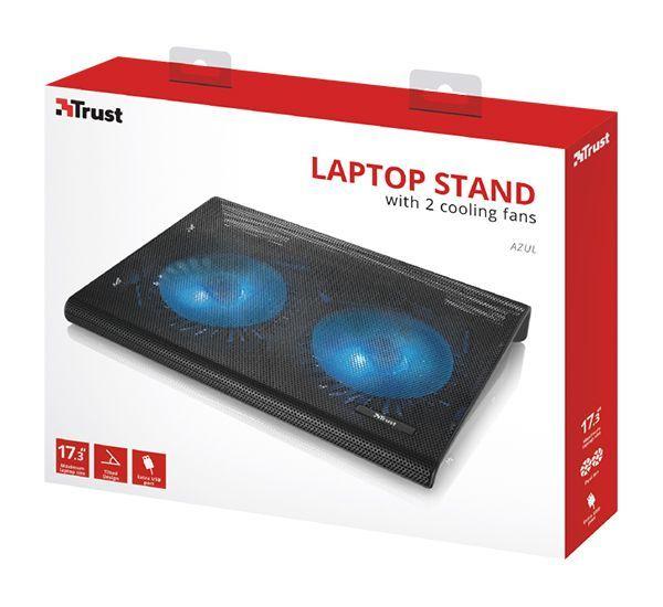 Base Cooling Doble Ventilador Stand Notebook Mac Hasta 17" Trust-6