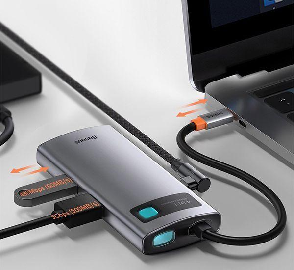 HUB Metal Glam Docking 4 en 1 Baseus-3