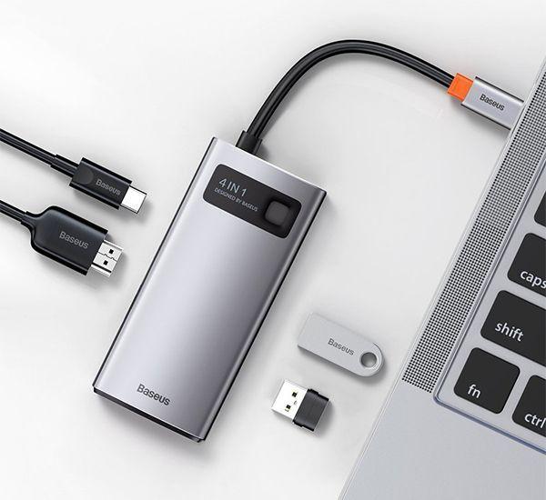 HUB Metal Glam Docking 4 en 1 Baseus-1