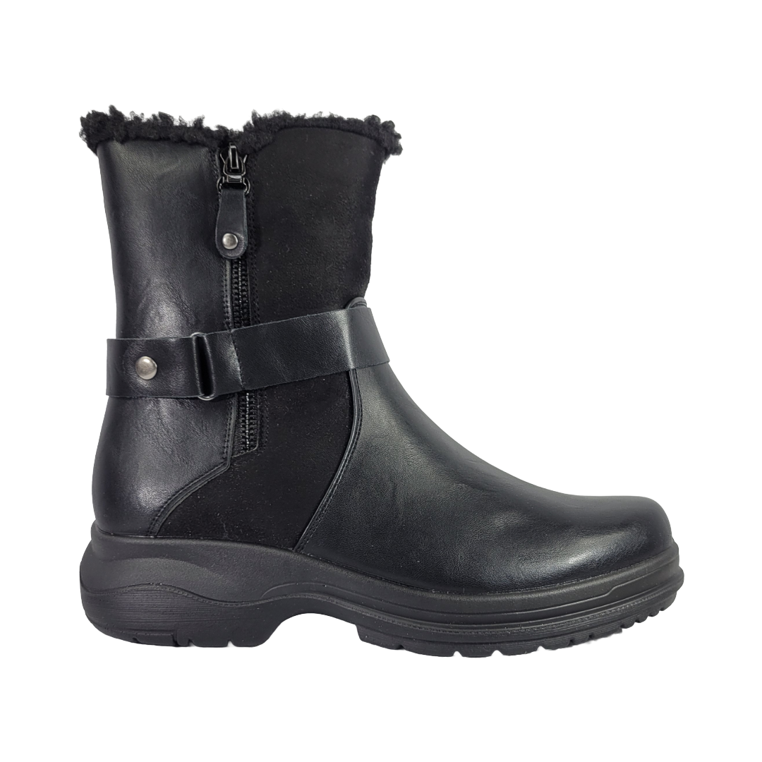 BOTINES BY PASS NEGRO CASUAL MUJER I26-YLM01-1-0