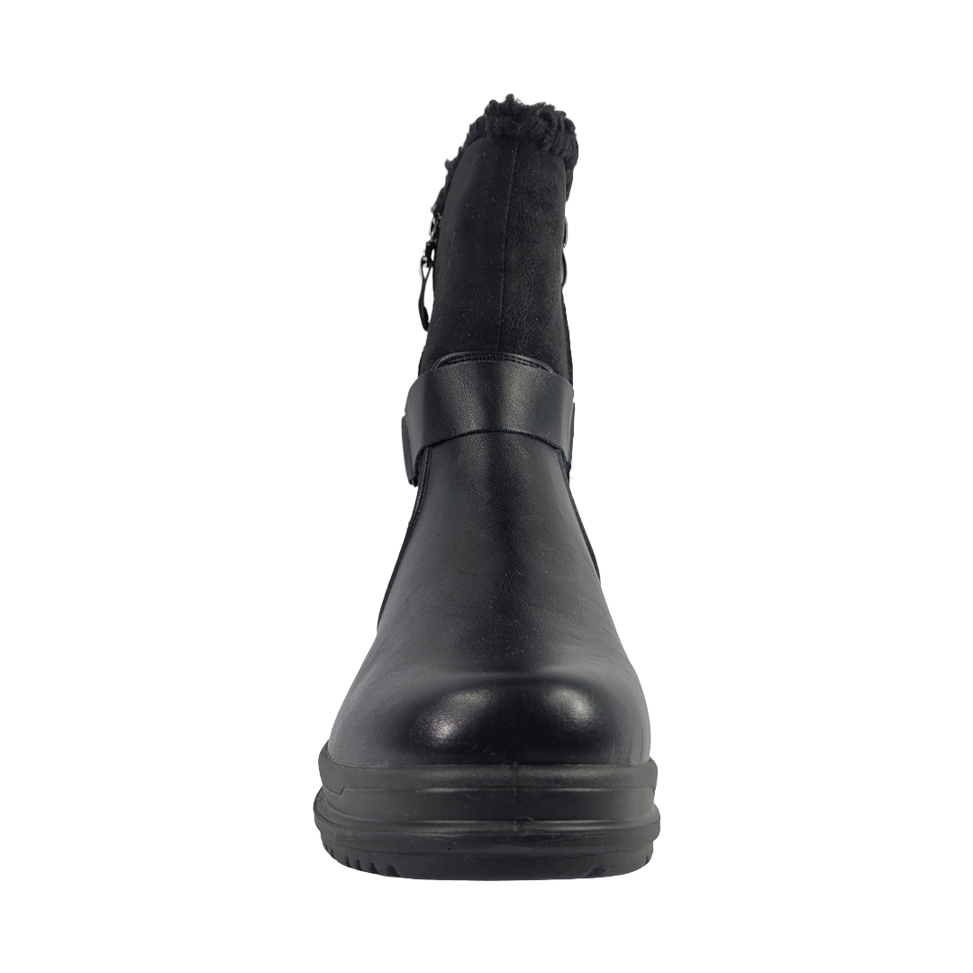 BOTINES BY PASS NEGRO CASUAL MUJER I26-YLM01-1-2