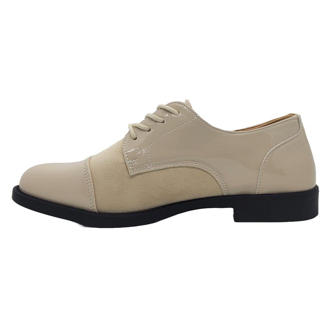 ZAPATOS MD BEIGE CHAROL 3G10-5-1
