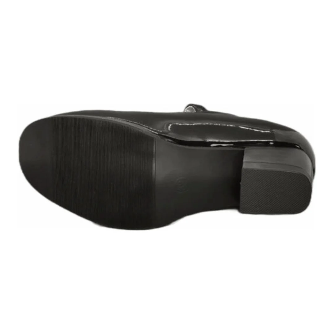 ZAPATOS DE CUECA ALQUIMIA NEGRO CHAROL MUJER | 3073-2