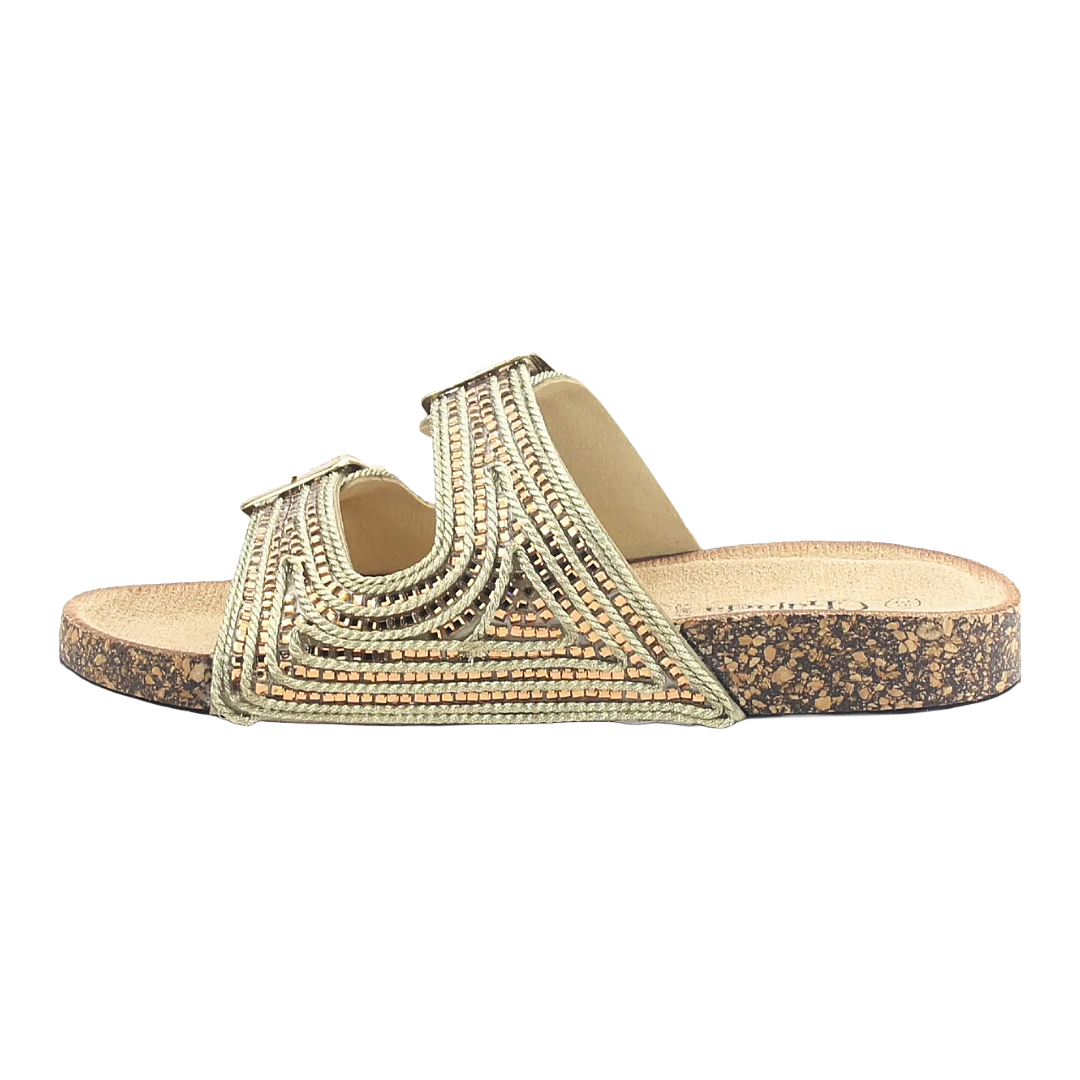 SANDALIAS CHALADA DORADAS (MUJER) | 13-DACIA-4-2