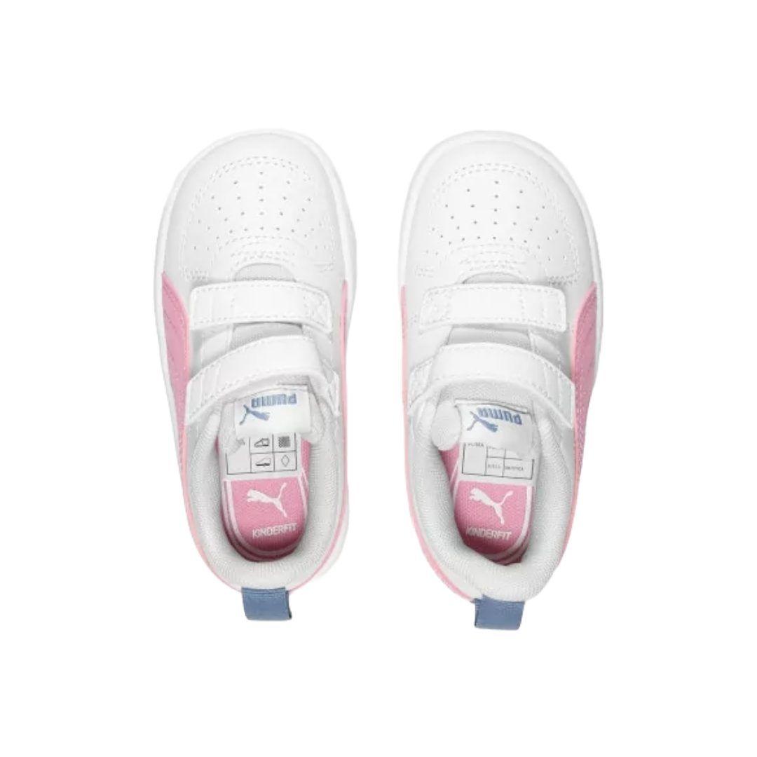 ZAPATILLA INFANTIL PUMA RICKIE V BLANCO/ROSADO | 391328 28-4