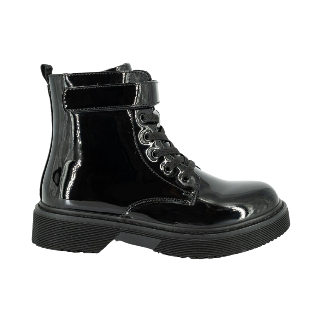 BOTINES BAOMBOO DANICA NEGRO CHAROL INFANTIL 1824-02-0