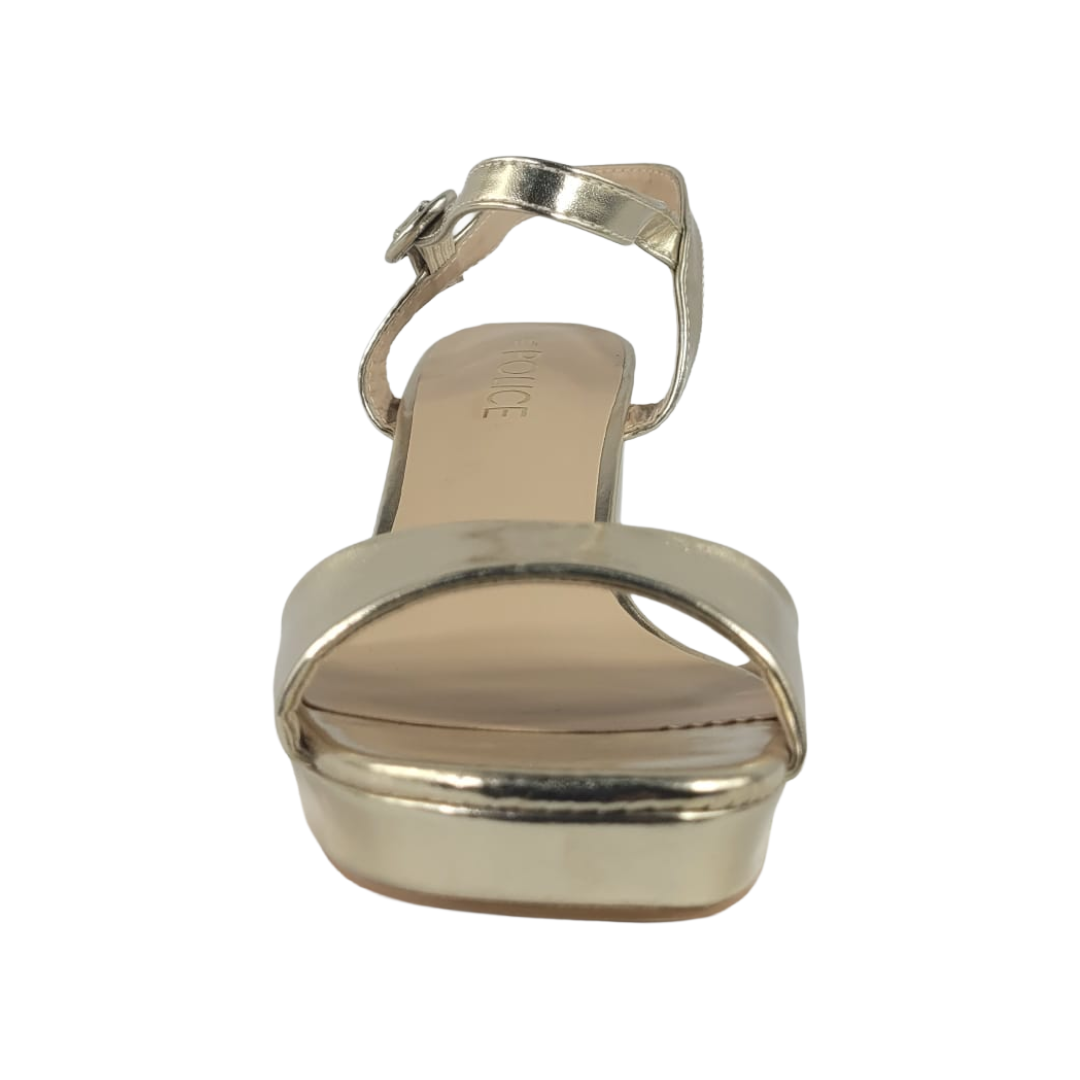 SANDALIAS DE FIESTA POLICE DORADO MUJER SS24PO103-4