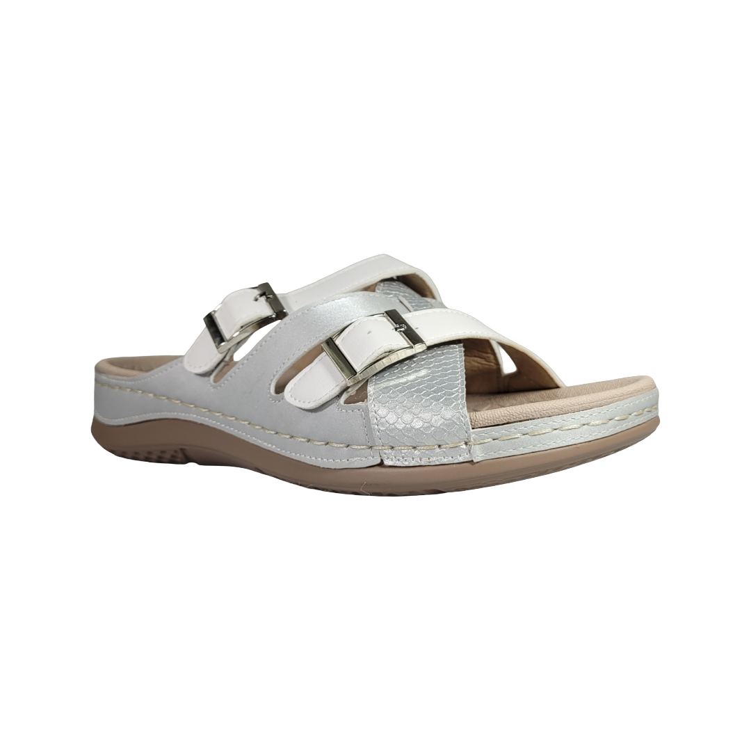 SANDALIAS PASSER PLATEADO MUJER | 009-1