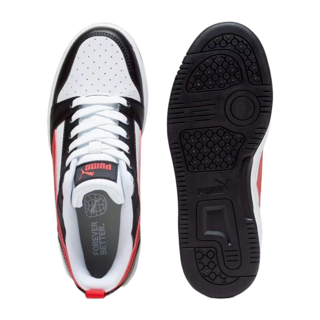 ZAPATILLAS PUMA REBOUND V6 LOW JUVENIL BLK/RED | 393833 04-3