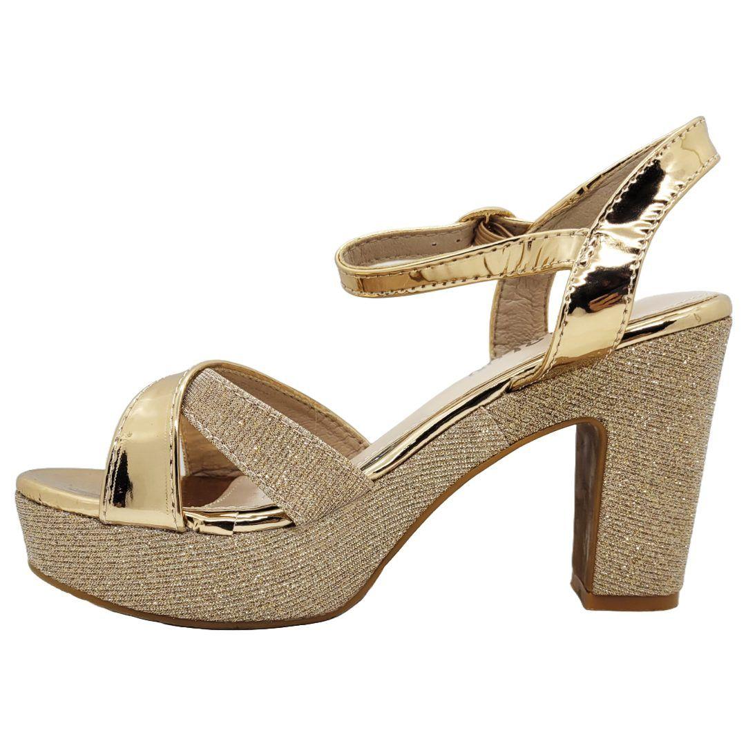 SANDALIAS DE FIESTA HUALUNAOTE CHAMPAGNE | R126-1