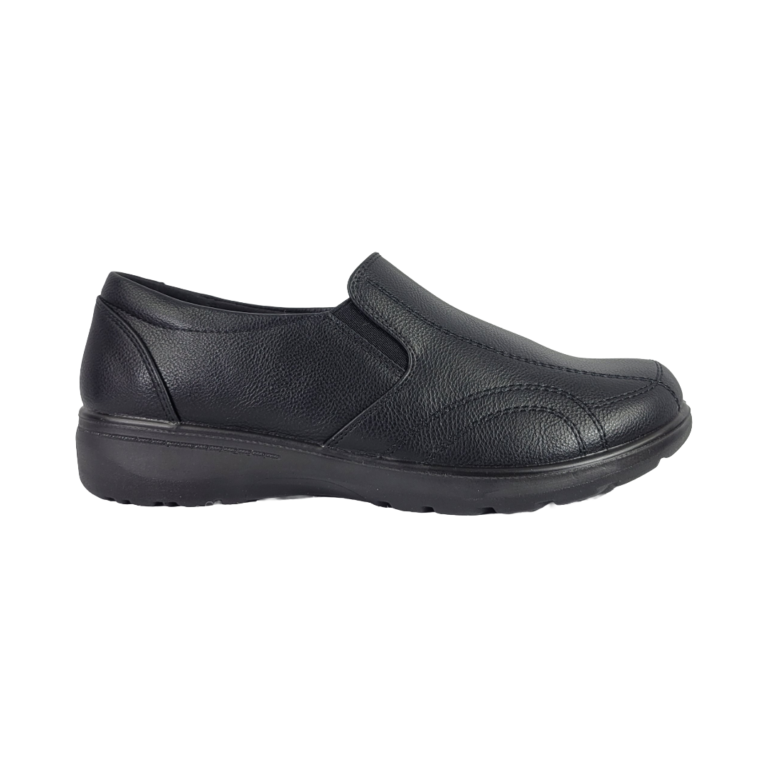 MOCASINES BY PASS NEGRO CASUAL MUJER I26-Y15-1-0