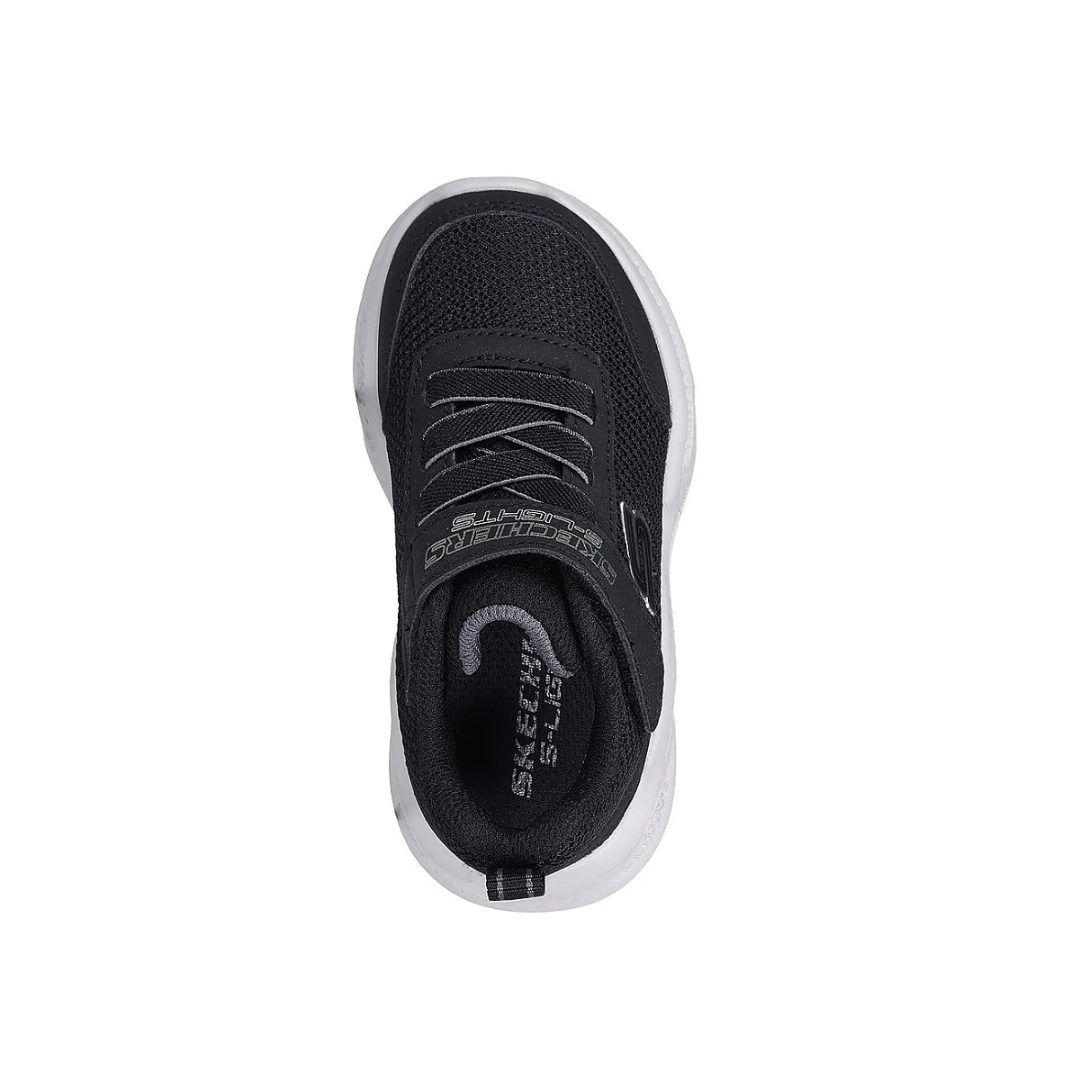 ZAPATILLAS SKECHERS METEORLIGHTS BEBES 401675N-BKGY-1