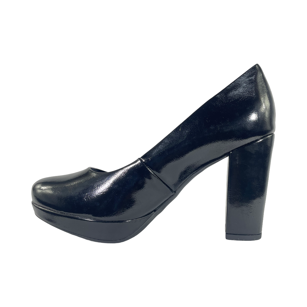 ZAPATOS FORMALES PICCADILLY NEGRO CHAROL MUJER VU6380T-3