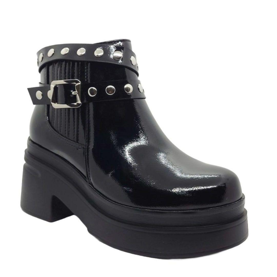 BOTIN ALQUIMIA MUJER NEGRO CHAROL 4863-0