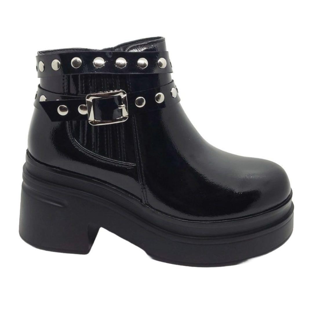 BOTIN ALQUIMIA MUJER NEGRO CHAROL 4863-1