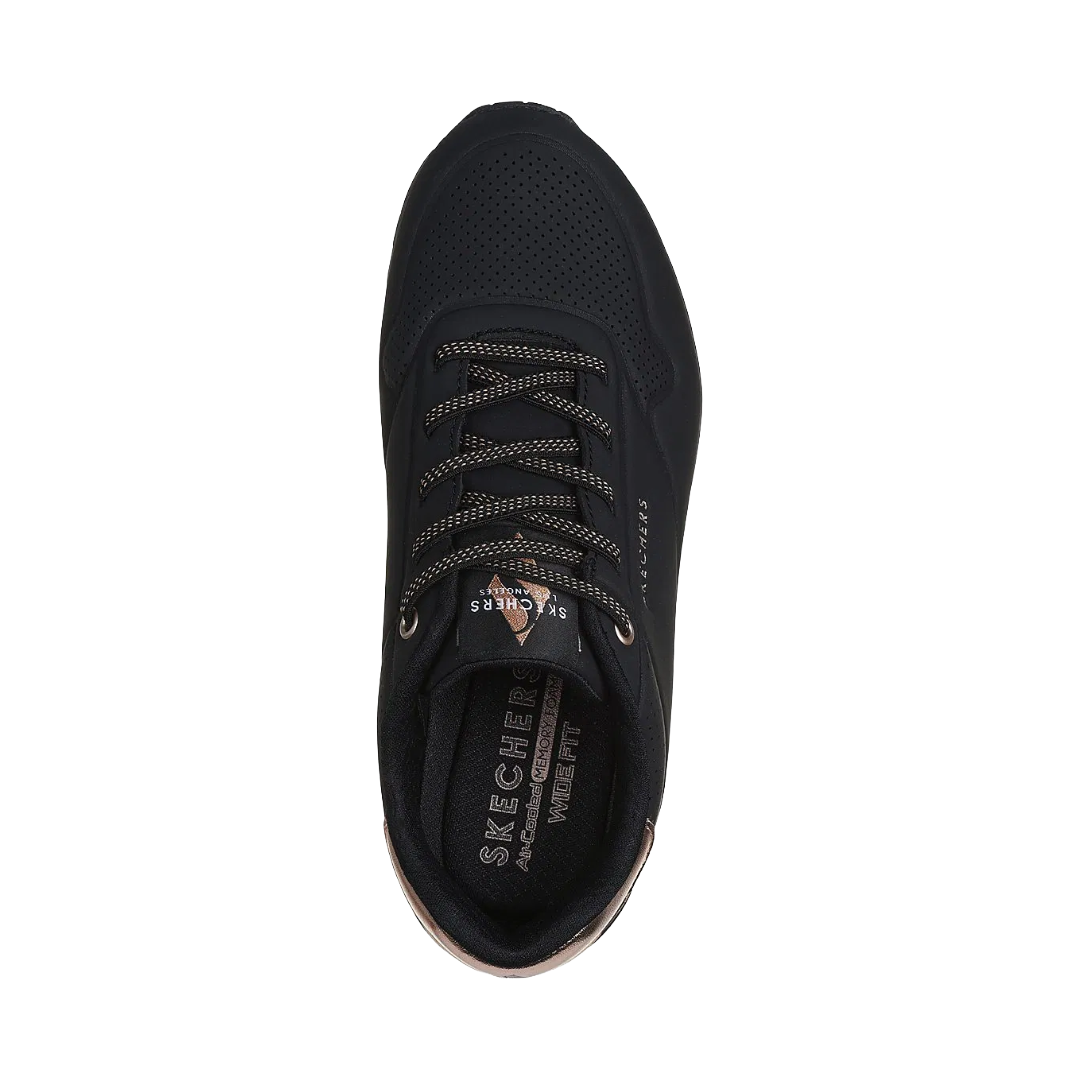 ZAPATILLAS URBANAS SKECHERS UNO SHIMMER AWAY MUJER | 155196-BBK-2