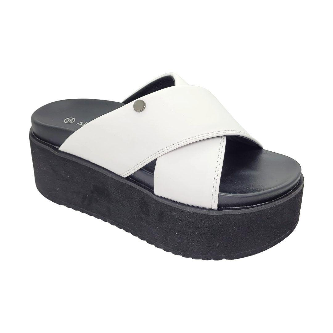Sandalia Plataforma Gravity Blanco Alquimia 3994-0