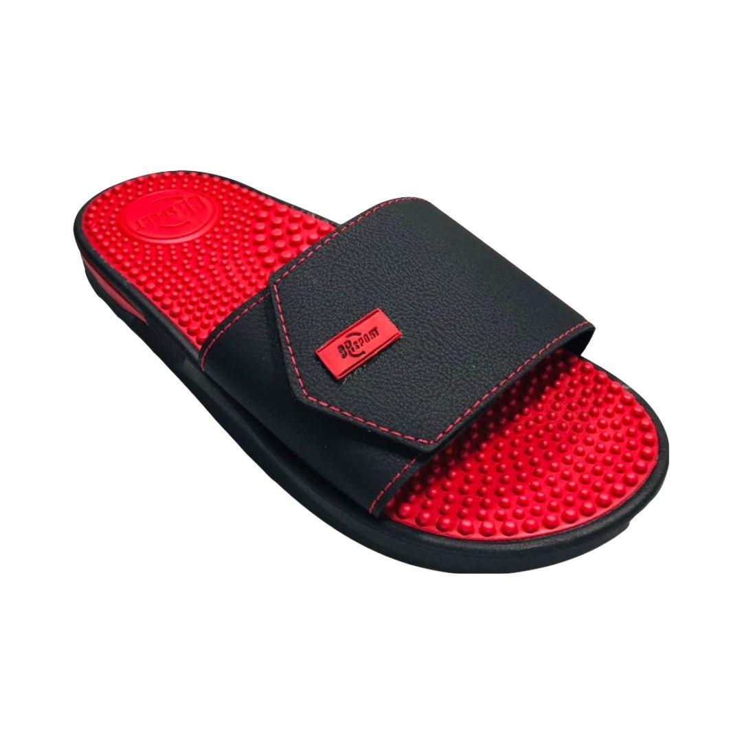 Sandalias tipo Slides Negro/Rojo Br Sport 2254.102.13958.53460-0