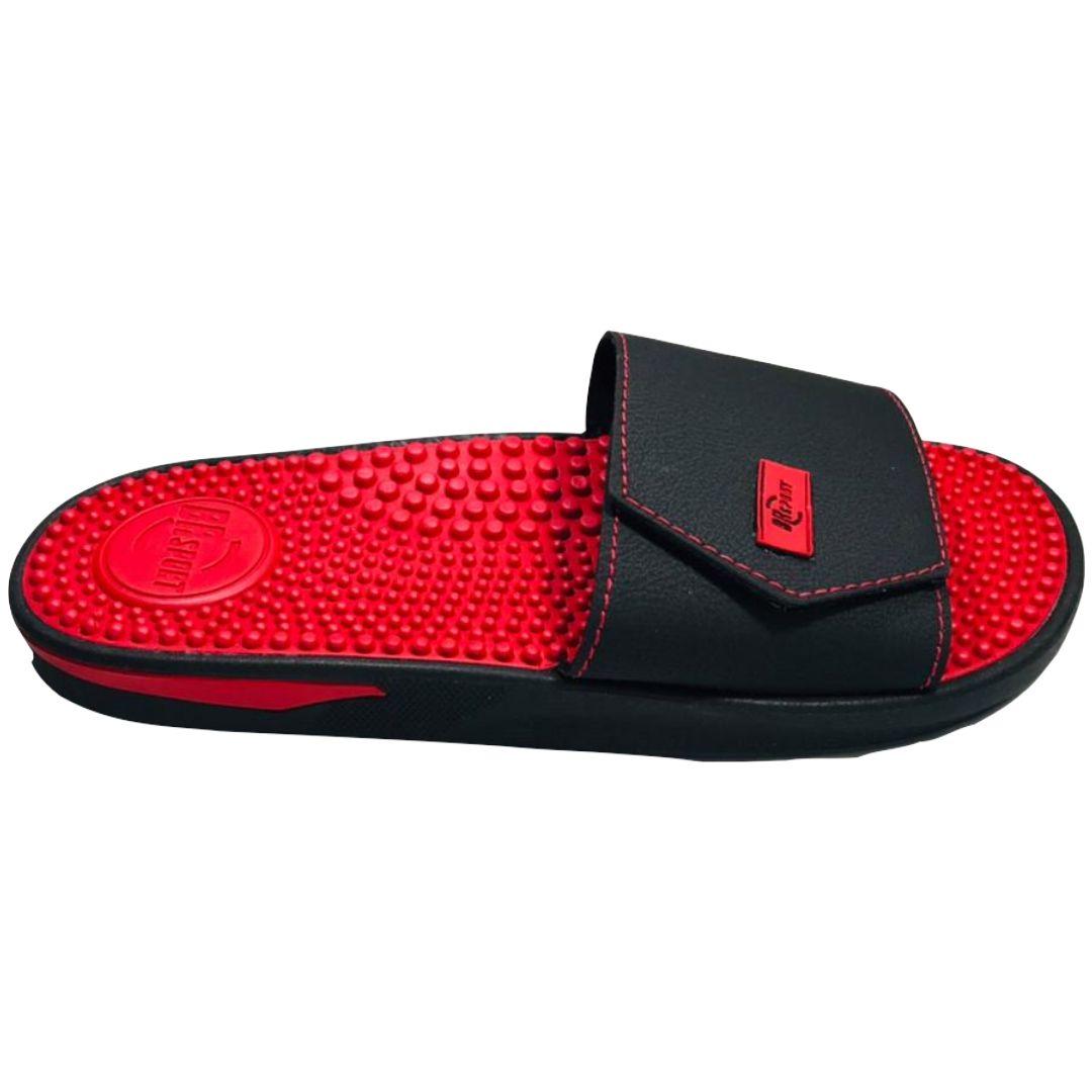 Sandalias tipo Slides Negro/Rojo Br Sport 2254.102.13958.53460-1
