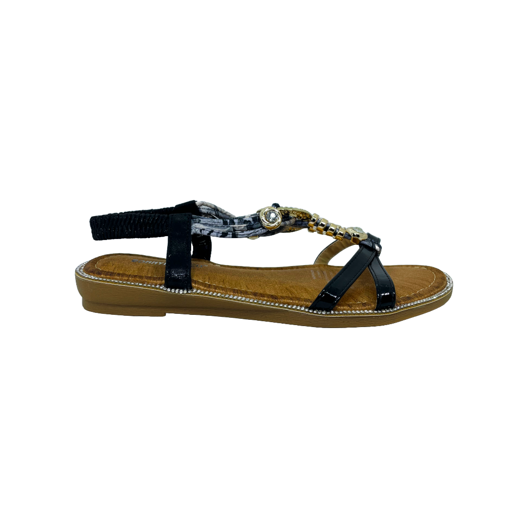 SANDALIAS DE FIESTA BONNY FRANCO BLACK | 301-8016-0