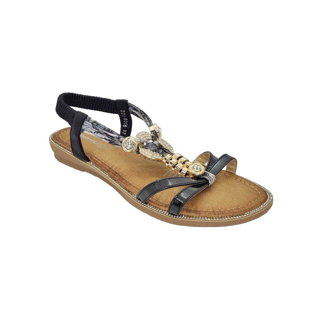 SANDALIAS DE FIESTA BONNY FRANCO BLACK | 301-8016-1