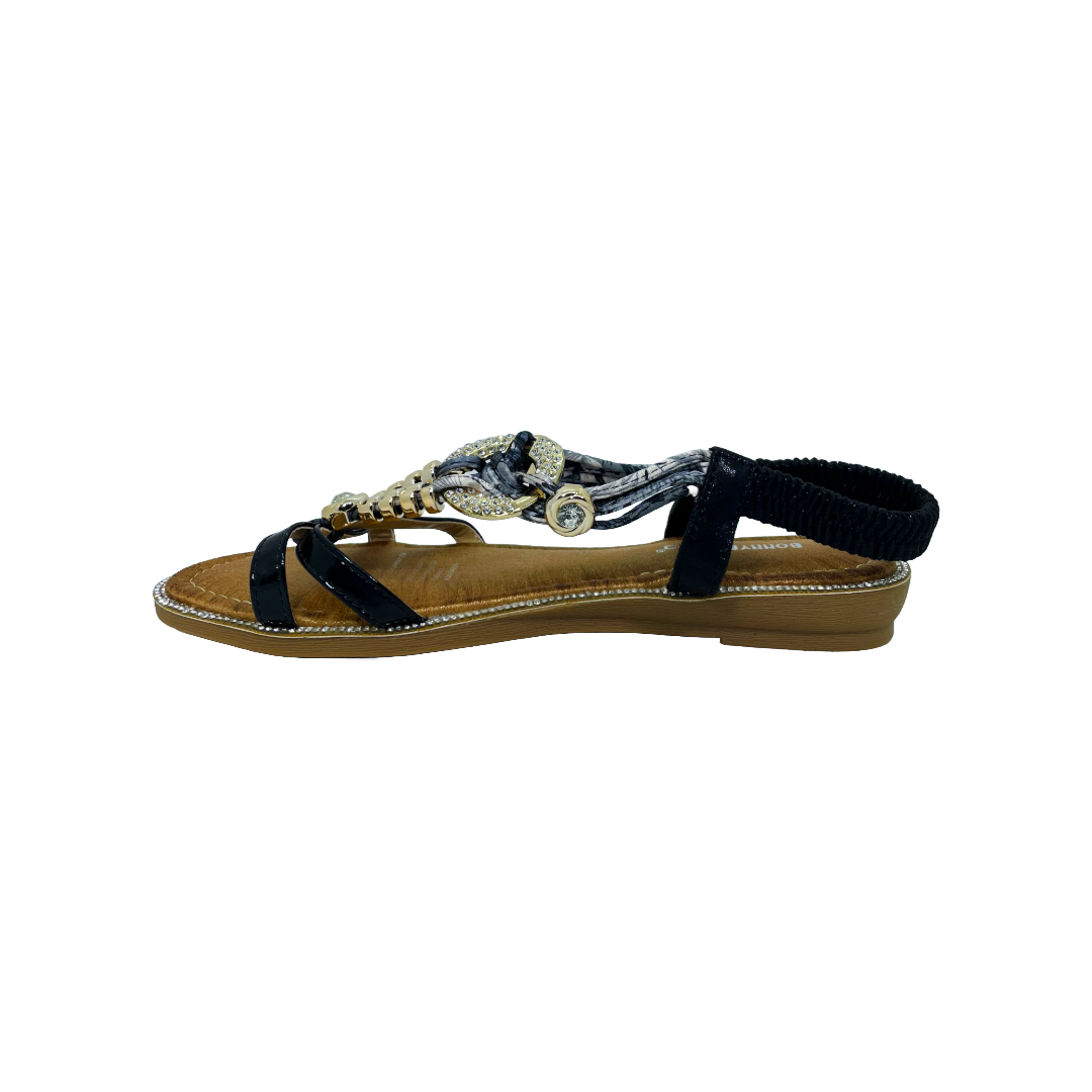 SANDALIAS DE FIESTA BONNY FRANCO BLACK | 301-8016-3