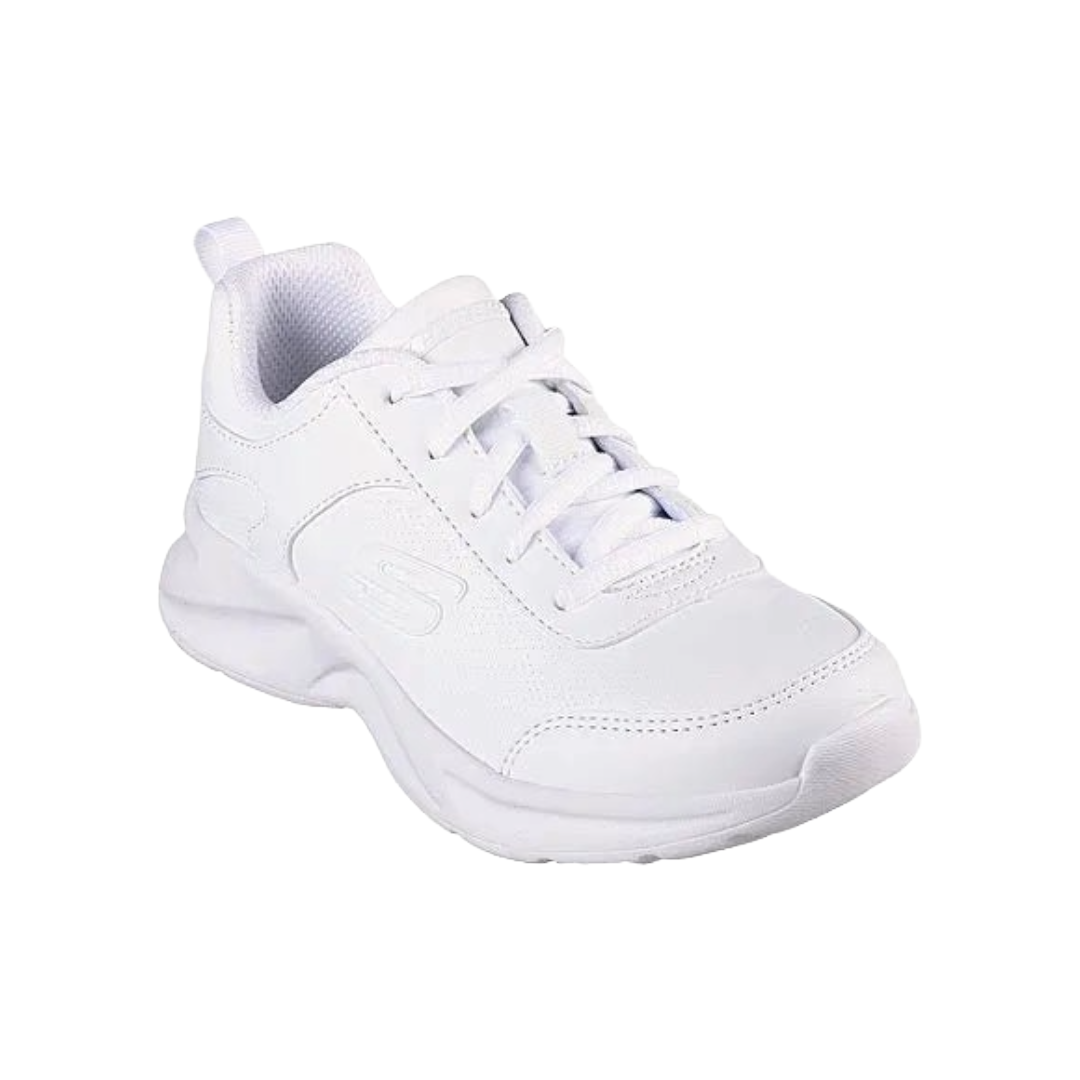 ZAPATILLAS ESCOLARES BLANCAS JUVENIL SKECHERS DYNAMATIC | 302630L-WHT-2