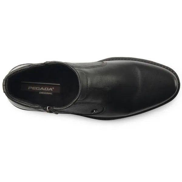 BOTINES PEGADA DE CUERO NEGRO | 125354-01-4