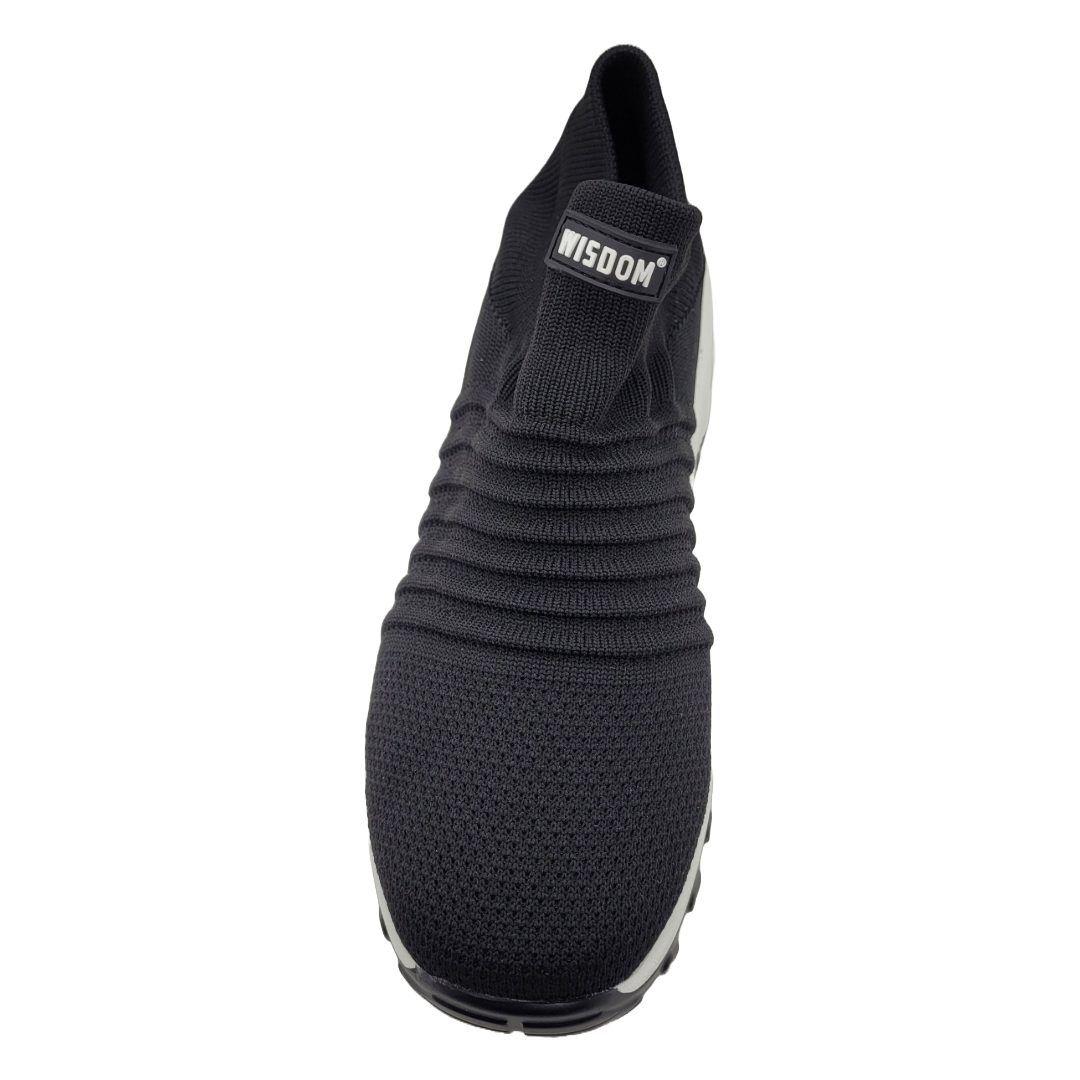 ZAPATILLAS WISDOM SIN CORDONES BLANCO/NEGRO W036-3