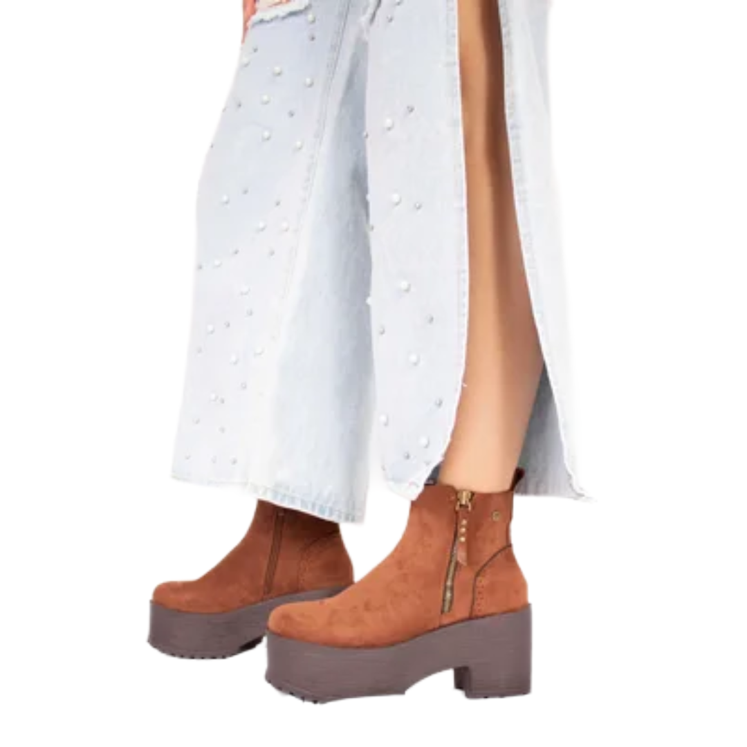 BOTINES NEW WALK MUJER CAMEL 1066-1-CA-4