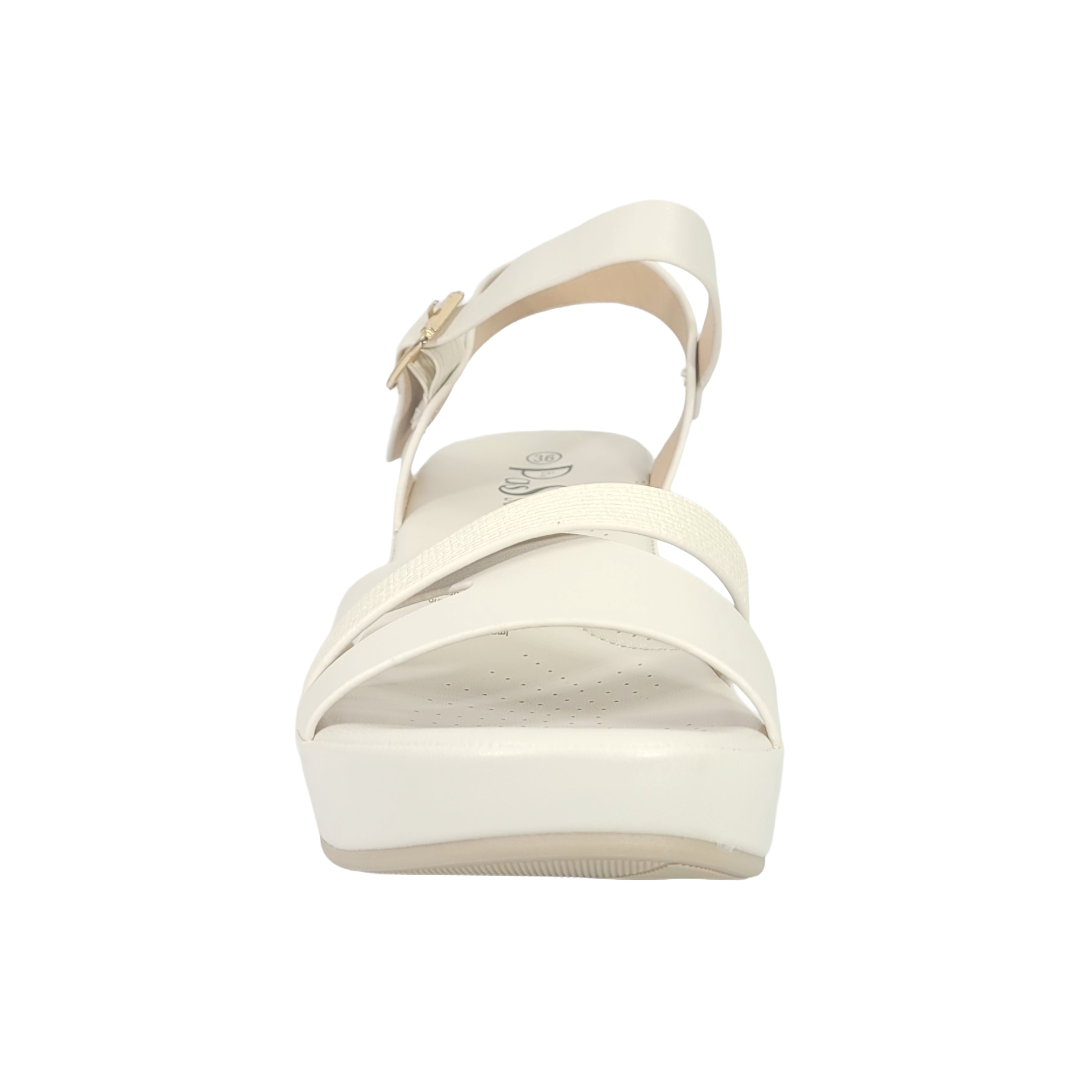 SANDALIAS DE FIESTA BY PASS BLANCO MUJER  Y3619-10A-2