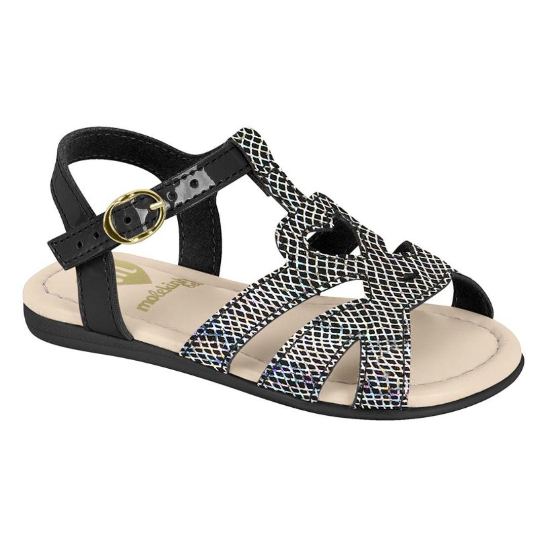 Sandalias Molekinha Negro Bebes 2114.264.24718.87792-0