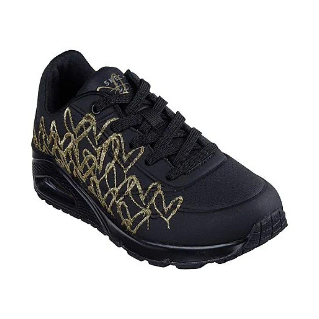 ZAPATILLAS SKECHERS UNO GOLDEN HEART 177975-BKGD-0