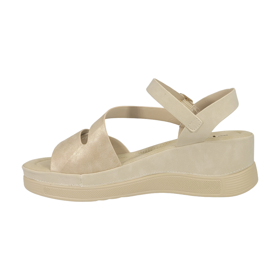 SANDALIAS BY PASS BEIGE MUJER Y9654-3A-3