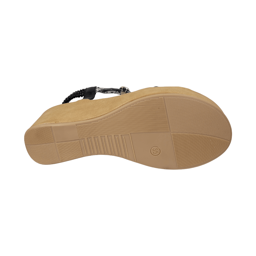 SANDALIAS BONNY FRANCO NEGRO CASUAL MUJER | 301-0115-4