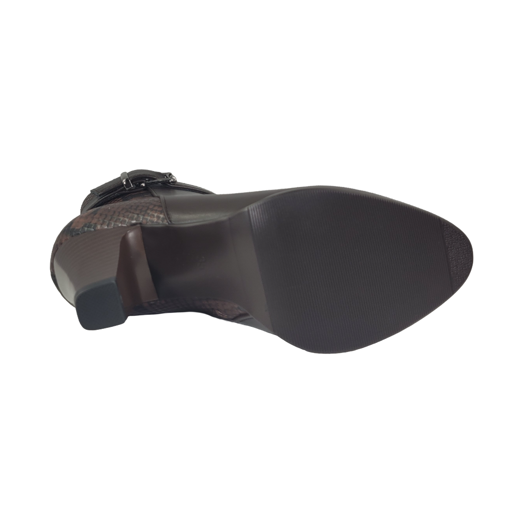 BOTINES BONNY FRANCO CAFÉ SNAKE MUJER | 275-0554-4