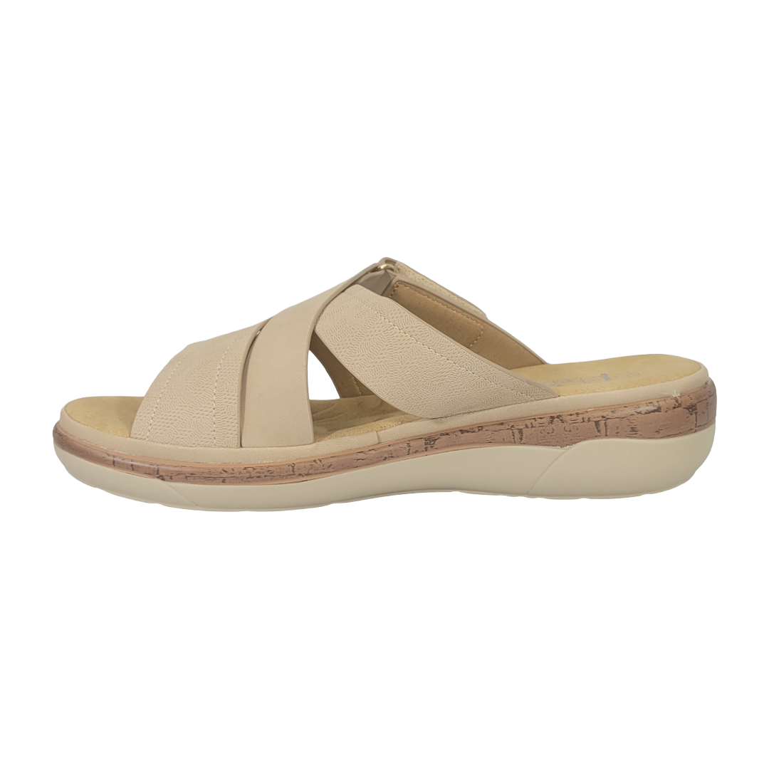 SANDALIAS BY PASS BEIGE MUJER Y6032-3A-3