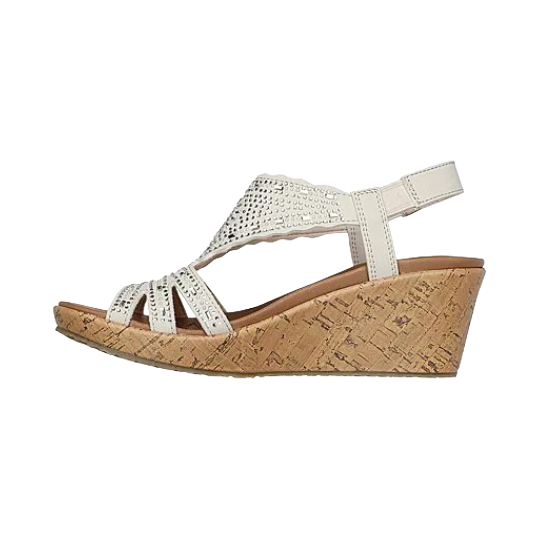 SANDALIAS SKECHERS BEVERLER MUJER 119588-OFWT-2