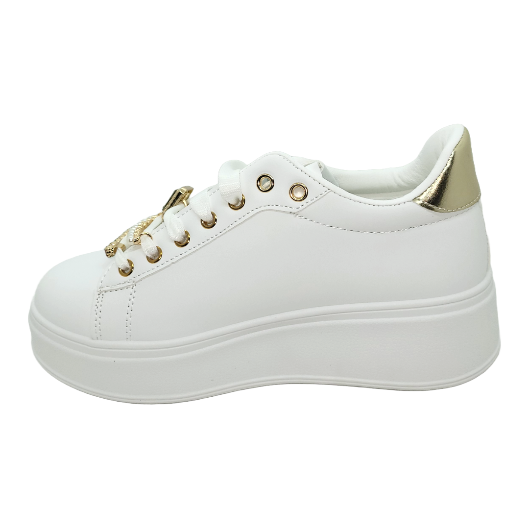 ZAPATILLAS WEIDE BLANCO/DORADO | ZW03-3
