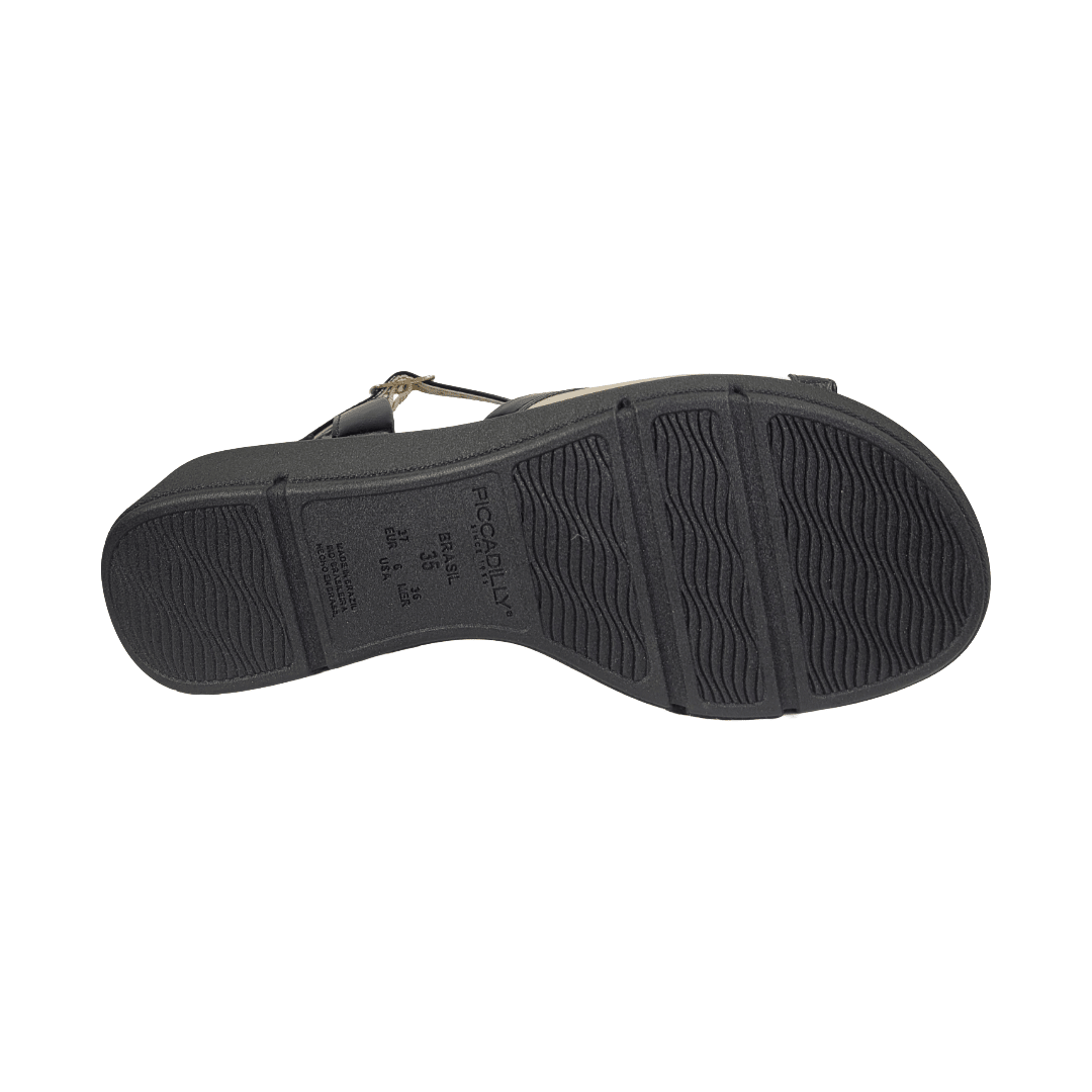 SANDALIAS PICCADILLY NEGRO CASUAL MUJER VU5367T-4