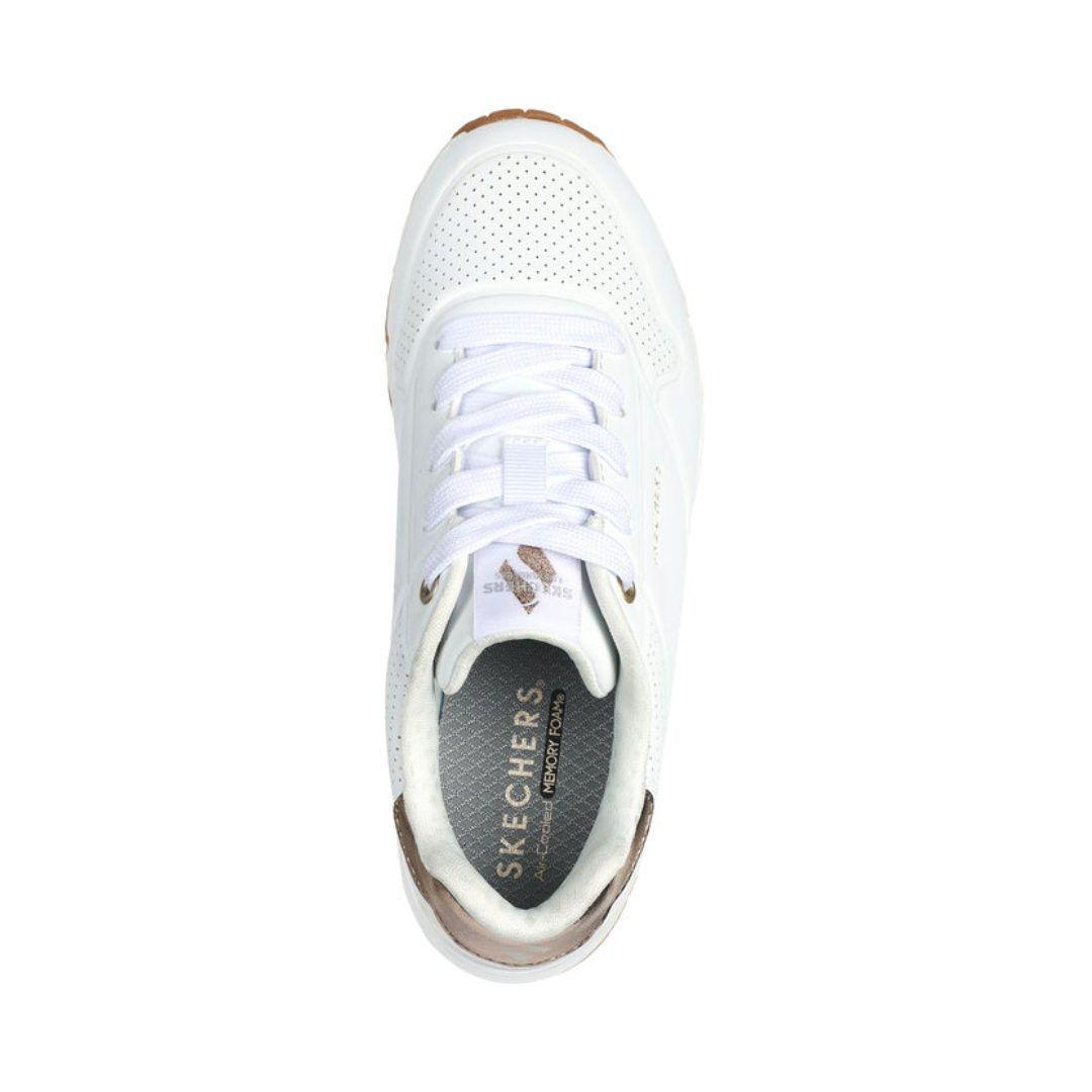 ZAPATILLAS SKECHERS UNO GEN1 SHIMMER AWAY NIÑAS 310545L-WHT-1